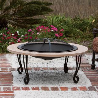 39 Inch Firepit with Cast Iron Rim