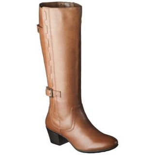 Womens Merona Janie Genuine Leather Tall Boot   Cognac 11