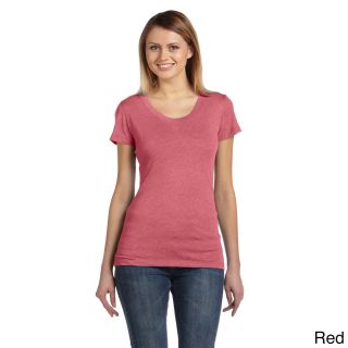 Bella Bella Womens Tri blend Scoop Neck T shirt Red Size XXL (18)