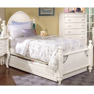 Rockford International Cheryl Antique White Twin size Post Bed Off White Size Twin