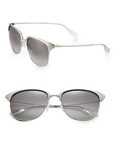 Oliver Peoples Leiana 55mm Enameled Sunglasses   Silver