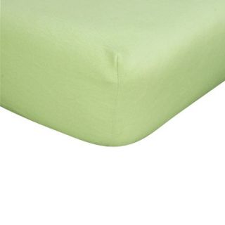 Sage Flannel Fitted Crib Sheet