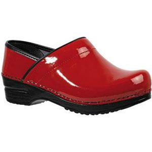 Sanita Clogs Womens Professional Patent Red Shoes, Size 35 M   457406W 04