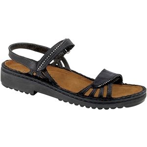 Naot Womens Anika Brushed Black Sandals, Size 39 M   63043 B25