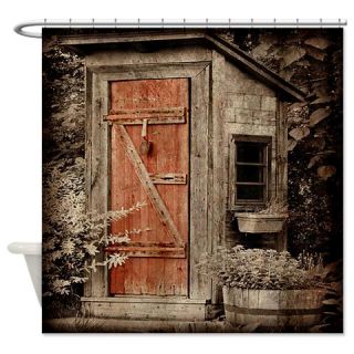  Vintage Old Outhouse Shower Curtain