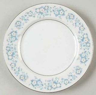Style House Damask (Rim Shape) Salad Plate, Fine China Dinnerware   White Flower