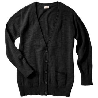 Mossimo Supply Co. Juniors Plus Size Long Sleeve Boyfriend Sweater   Black 2