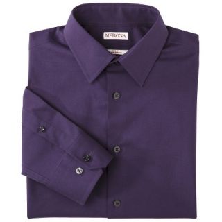 Merona Mens Tailored Fit Dress Shirt   Purple M