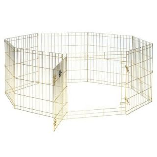 Gold 8 Panel Exercise Pen With Door   24W x 36H