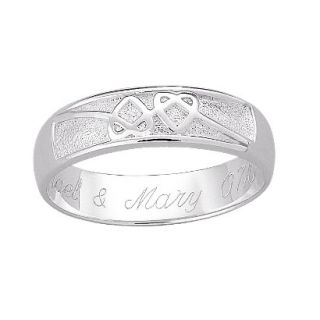 Personalized Sterling Silver Engraved Love Knot Ring  5
