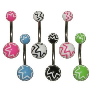Womens Supreme Jewelry Curved Barbell Belly Ring   Multicolor