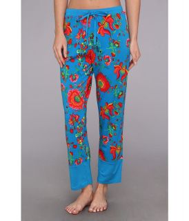 Josie Boho Chic Printed Jersey Crop Pajama Pant Womens Pajama (Blue)