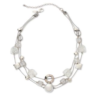 Aris by Treska Stardust 3 Row Necklace, Grey