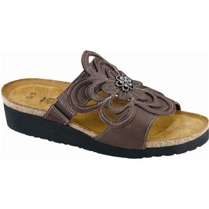 Naot Womens Sandy Brown Shimmer Nubuck Sandals, Size 41 M   4430 E49