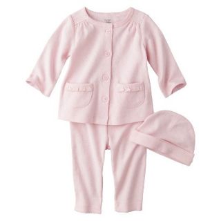 PRECIOUS FIRSTSMade by Carters Newborn Girls 3 Piece Layette Set   Pink NB