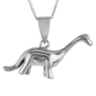 Tressa Sterling Silver Dinosaur Pendant   Silver