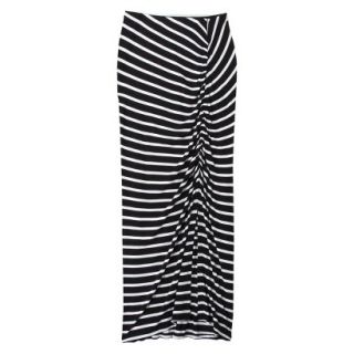 Mossimo Womens Drapey Knit Maxi Skirt   Black/White M