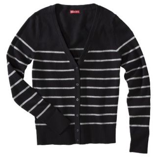 Merona Womens Ultimate V Neck Cardigan Sweater   Black/Heather Gray   S
