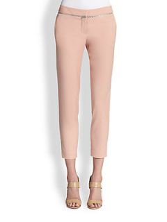 Rebecca Taylor Zipper Suiting Pants   Dusty Rose