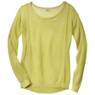 Mossimo Supply Co. Juniors Mesh Sweater   Lemon Chiffon XL(15 17)