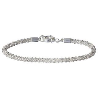 Lonna & Lilly Rope Chain Bracelet with Clear Stone   Silver