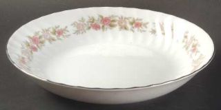 Dansico Teahouse Rose Coupe Cereal Bowl, Fine China Dinnerware   Pink Flowers,Gr
