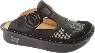 Womens Alegria by PG Lite Classic Clog   Black Plaid Casual Shoes