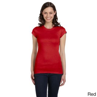 Bella Bella Womens Longer Length Crew Neck T shirt Red Size M (8  10)