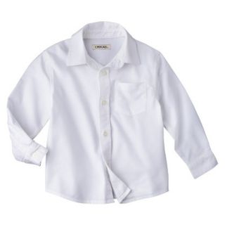 Cherokee Infant Toddler Boys Long Sleeve Button Down Shirt   White 4T