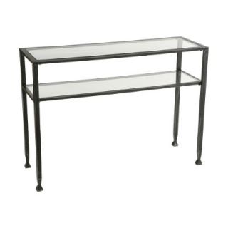 Accent Table Southern Enterprises Distressed Metal Sofa Table   Black