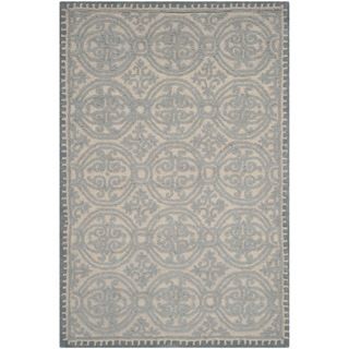 Safavieh Handmade Moroccan Cambridge Dusty Blue/ Cement Wool Rug (3 X 5)