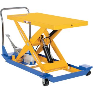 Vestil Manual Scissor Cart   1000 lb. Capacity, 48 Inch L x 24 Inch W Platform,