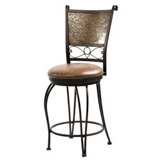Counter Stool Powell Copper Stamped Counter Stool   Brown