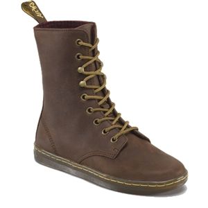 Dr Martens Womens Tehani 9 Tie Fold Down Boot Dark Brown Wyoming Boots, Size 8 M   R15347201
