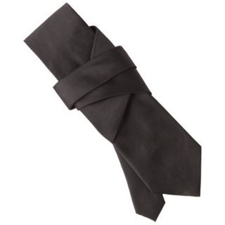 Merona Mens Solid Satin Tie   Black