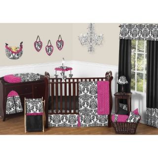 11pc Isabella Crib Set   Hot Pink