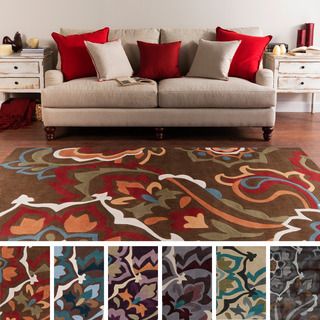 Hand tufted Floral Contemporary Area Rug (8 X 11)