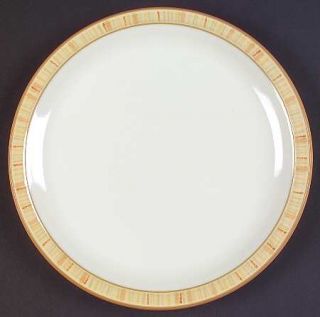 Denby Langley Caramel Stripes Dinner Plate, Fine China Dinnerware   Caramel Colo