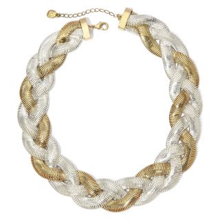MONET JEWELRY Monet Two Tone Braided Collar Necklace, Mixed Metals
