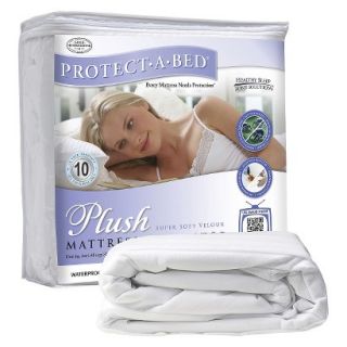 Protect A Bed Plush Fitted Sheet Style Mattress Protector   King