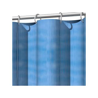 Hotel Spa Ribbed Shower Curtain, Blue