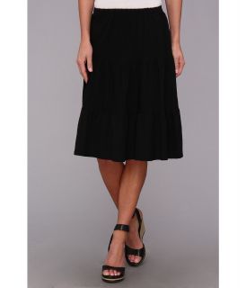 Allen Slub Tiered Skirt Womens Skirt (Black)