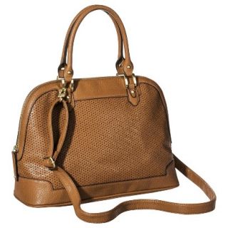 Merona Perforated Satchel Handbag with Removable Strap   Tan