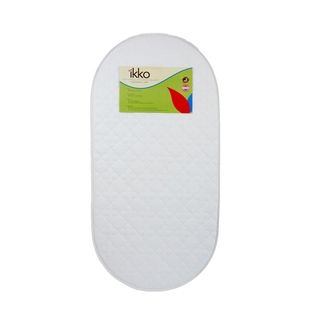 Ikko Small Oval Bassinet Mattress Pad In White