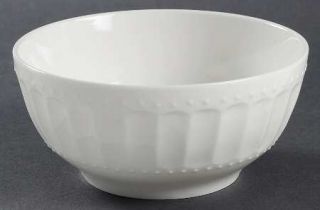 Gibson Designs Regalia White Soup/Cereal Bowl, Fine China Dinnerware   All White