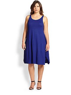 Eileen Fisher, Sizes 14 24 Scoopneck Dress   Blue Violet