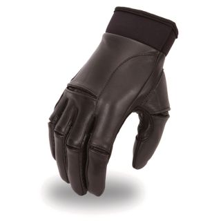 Mens First Classics Gel Palmed Cruiser Glove with Perforated Knuckles   Black,