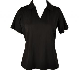 Womens Willow Pointe Performance Polo Shirt   Black Short Sleeve Shirts