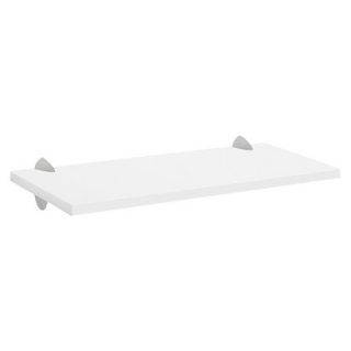 Wall Shelf White Sumo Shelf With Silver Ara Supports   32W x 16D