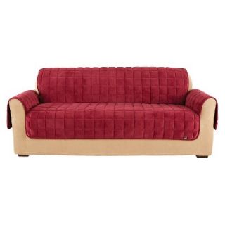 Sure Fit Deluxe Quilted Furniture Friend Loveseat Cover   Burgundy